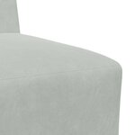 vidaXL Unité de Sofa Modulaire Sans Accoudoirs 3 Pièces Gris clair