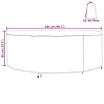 vidaXL Housse pour mobilier d'extérieur 244 x 244 x 85 cm