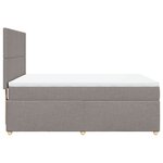 vidaXL Sommier à lattes de lit avec matelas Taupe 160x200 cm Tissu