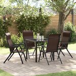 vidaXL Ensemble de jardin de 5 pièces Marron Poly Rattan