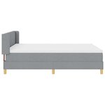 vidaXL Lit à Ressorts avec matelas Gris clair 160 x 200 cm tissu