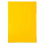 Etui Carton De 100 Pochettes Coin Pvc Lisse Haute Résistance 13/100e - A4 - Jaune - Exacompta