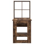 vidaXL Bureau Chêne fumé 122 x 67 x 145 cm Bois d'ingénierie