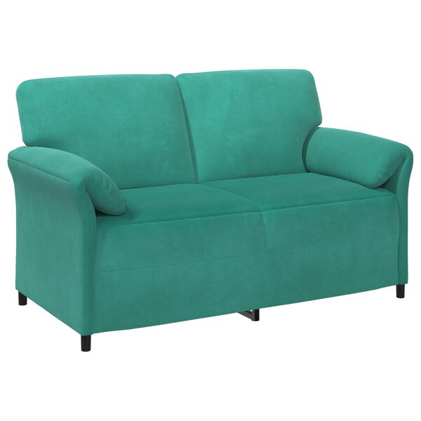 vidaXL Sofa 2 places Turquoise 158 x 83 x 95 cm Velours