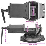 vidaXL Étau inclinable à 2 axes 160 mm