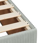 vidaXL Sommier à lattes de lit et matelas Gris clair 140x200cm Velours