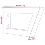 vidaXL Supports d'étagères pour lavabo 2 Pièces noir trapèze acier