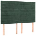 vidaXL Cadre de lit sans matelas vert foncé 140x190 cm velours