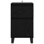 vidaXL Buffet avec tiroir Chêne noir 35 x 40 x 70 cm Bois d'ingénierie