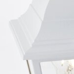 Lampadaire extérieur Nissie blanc - Métal & verre - E27 60W - IP44