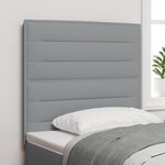 vidaXL Têtière LED Design Lignes Gris Clair 100 cm Tissu