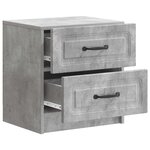 vidaXL Cabinet de chevet Gris béton 43 x 34 5 x 44 5 cm