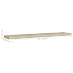 vidaXL Étagères murales flottantes 2 Pièces Chêne 120x23 5x3 8 cm MDF