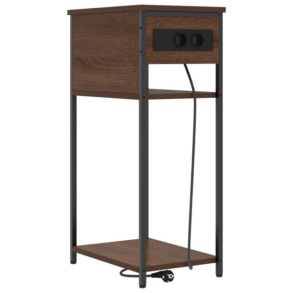 vidaXL Cabinet de chevet Chêne marron 41 x 28 x 76 cm