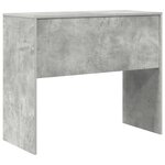 vidaXL Bureau d'écriture Béton gris MDF 90 x 40 x 76 cm Moderne Bureau