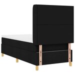 vidaXL Lit à ressorts avec matelas Noir 90 x 190 cm tissu