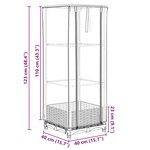 vidaXL Jardinière surélevée avec housse aspect rotin 40x40x123 cm