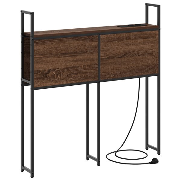 vidaXL Tête de lit de rangement Chêne marron 90 cm Bois d'ingénierie