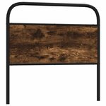vidaXL Tête de lit chêne fumé 100 cm acier et bois d'ingénierie