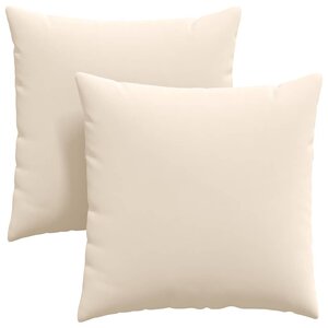 vidaXL Coussins de canapé 2 Pièces Beige 80 x 80 cm tissu