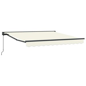 vidaXL Cadre d'auvent Crème 350 x 250 cm Polyester avec revêtement PU