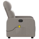 vidaXL Fauteuil de massage inclinable Taupe Tissu