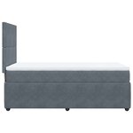 vidaXL Sommier à lattes de lit et matelas Gris foncé 80x200 cm Velours