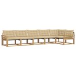 vidaXL Ensemble de canapés d'extérieur 6 pc Blanc et Beige