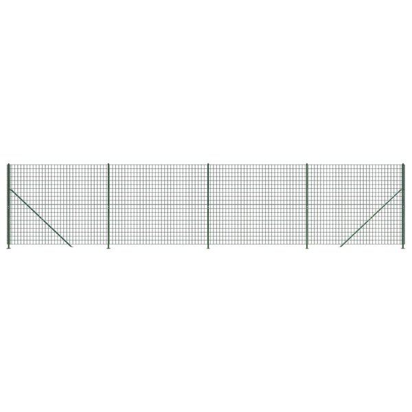 vidaXL Clôture en treillis métallique avec bride vert 1 8x10 m