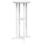vidaXL Table de Bar Blanche 55x55x107 cm HDPE