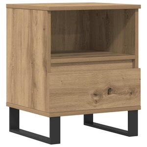 vidaXL Table de chevet chêne artisanal 40x35x50 cm bois d’ingénierie
