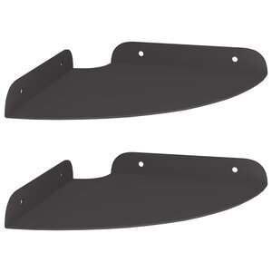 vidaXL Étagère flottante avec étagère 2 Pièces Noir 18 x 18 x 2 cm