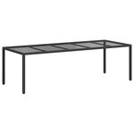 vidaXL Table de Jardin Noir Pur polyrotin