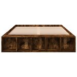 vidaXL Cadre de lit sans matelas chêne fumé 140x200 cm