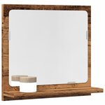 vidaXL Armoire à miroir de salle de bain vieux bois bois d'ingénierie