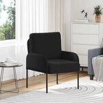 vidaXL Canapés avec coussin 55cm Noir Contreplaqué