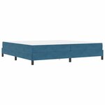 vidaXL Lit à ressorts avec matelas Bleu foncé 200 x 200 cm tissu