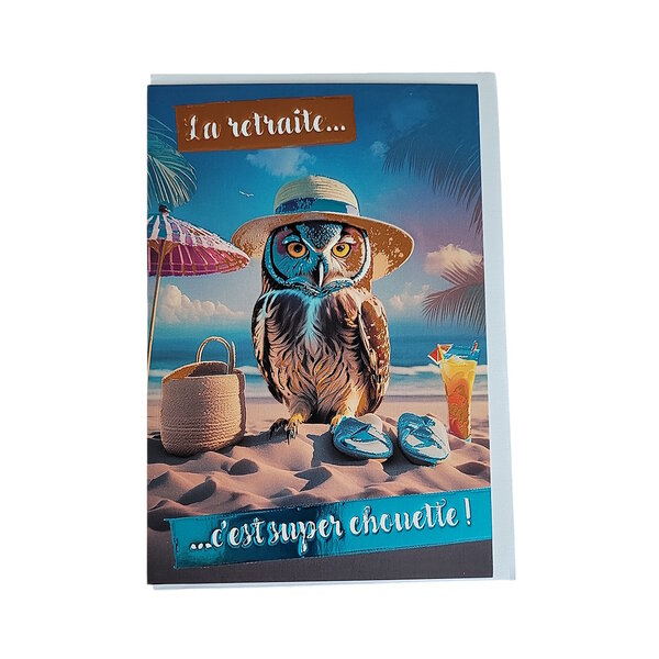 Carte De Voeux - Évènement de La Vie - La Retraite ... C'est Super Chouette !