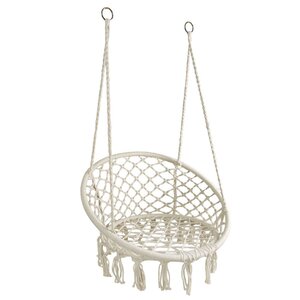 Fauteuil hamac rond en coton et métal