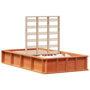 vidaXL Cadre de lit Cire marron 90 x 190 cm Bois de pin massif