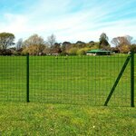 vidaXL Clôture Euro Acier 25 x 0 8 m Vert