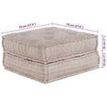 vidaXL Coussin 2 Pièces Marron 70 x 70 x 36 cm Polyester