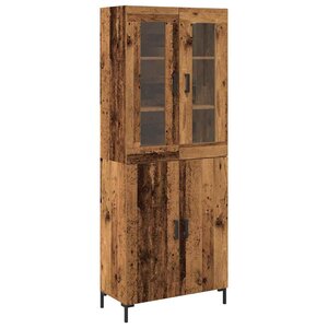 vidaXL Haut Armoire 2 Pièces Bois ancien 69 5 x 34 x 180 cm