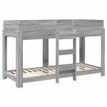 vidaXL Lit Superposé pour Enfants Gris Sonoma 75 x 190 cm
