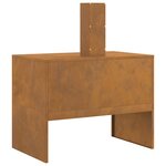 vidaXL Braise Marron 80 x 50 x 96 cm Acier résistant aux intempéries
