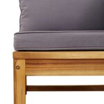 vidaXL Salon de jardin 6 Pièces avec coussins bois d'acacia solide