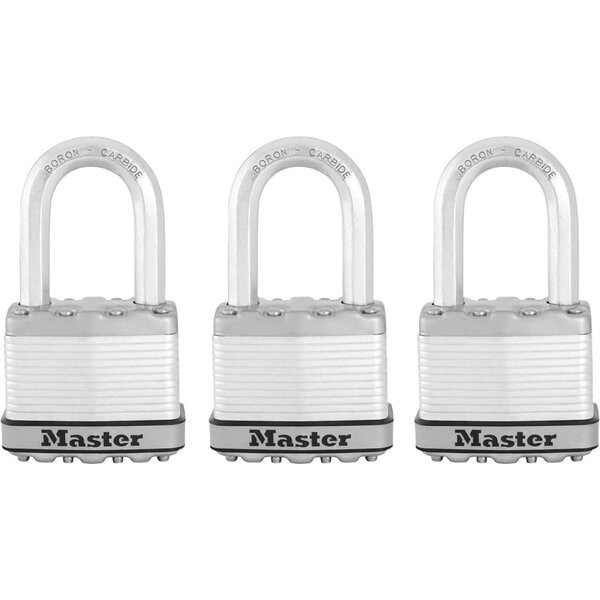 Master lock cadenas excell 3 pcs acier 52 mm m5eurtrilf