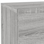 vidaXL Table de chevet avec lumières LED sonoma gris 70x36x40 5 cm