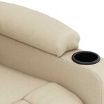 vidaXL Fauteuil électrique de massage Crème Tissu