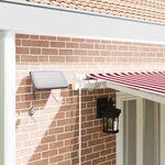 vidaXL Auvent Rétractable avec 600 × 300 cm Rouge et blanc